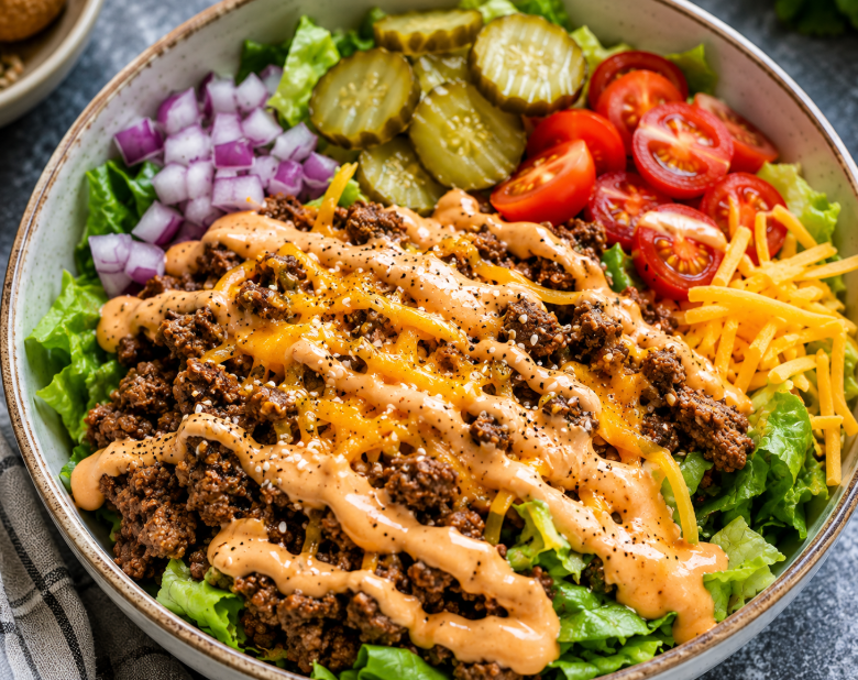 Keto Cheeseburger Bowl 🍔🥗