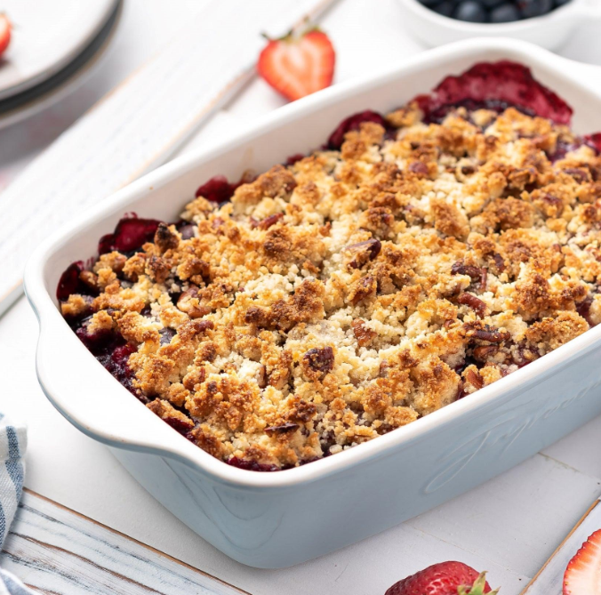 Berry Almond Crumble 🍓🫐