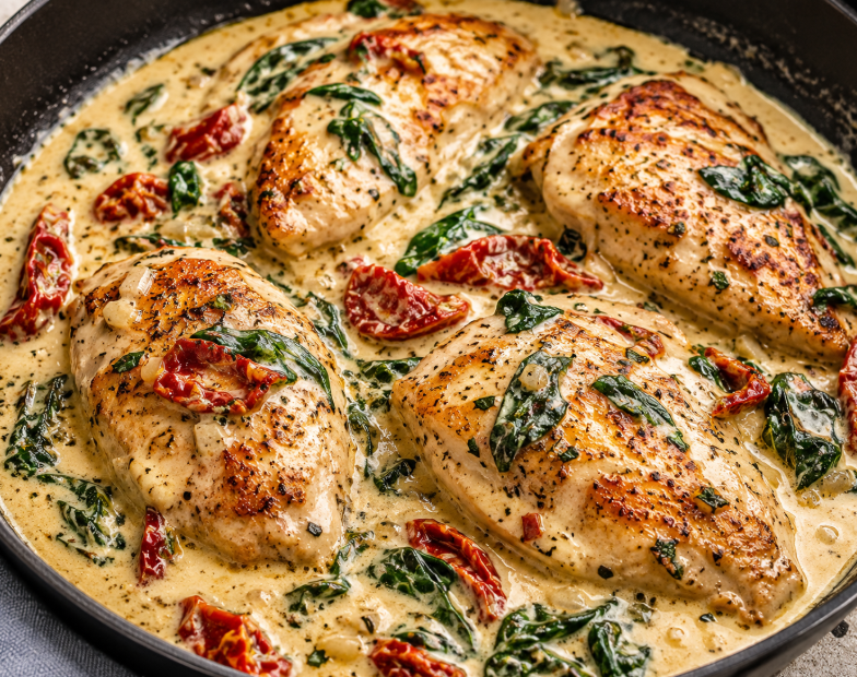 Creamy Tuscan Chicken 🍗🥬🧄