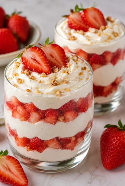 Strawberry Cream Parfaits (Keto & Low Carb)