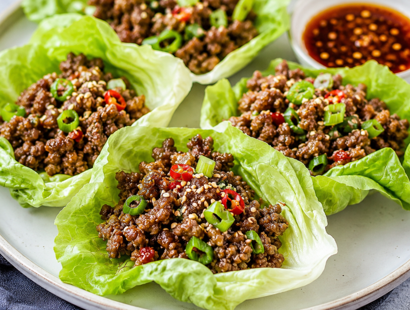 Keto Beef Lettuce Wraps