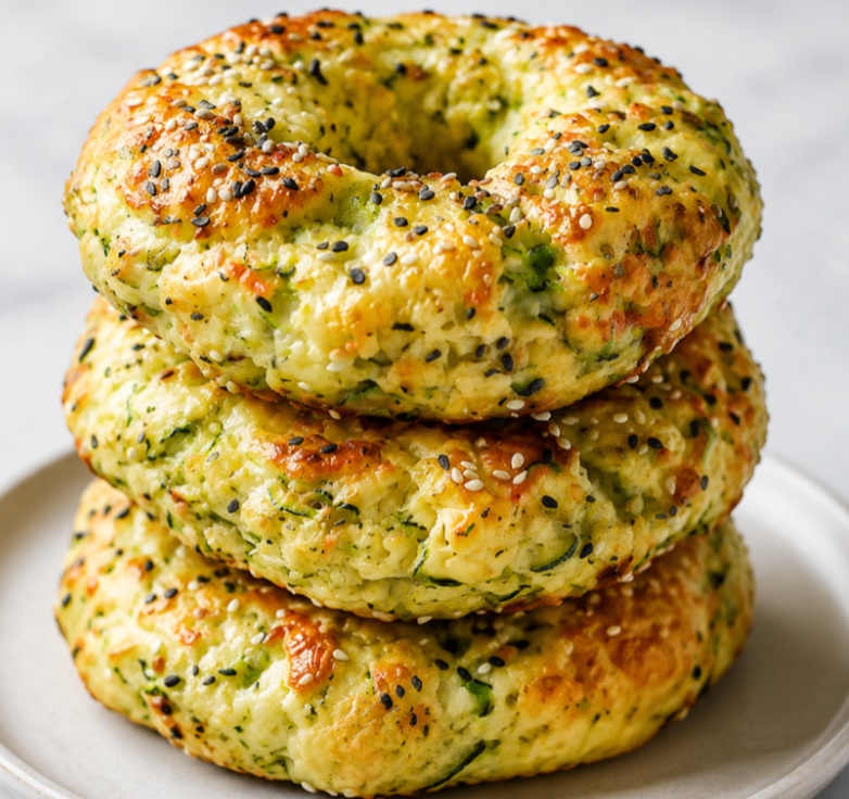 Zucchini Bagels (Low Carb, Keto) 