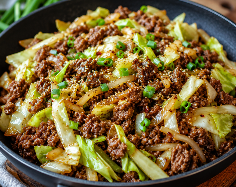Beef and Cabbage Stir-Fry (Keto-Friendly)