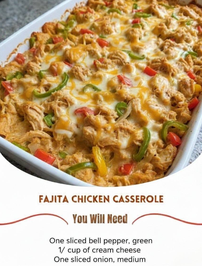 Fajita Chicken Casserole (Low-Carb & Keto-Friendly)