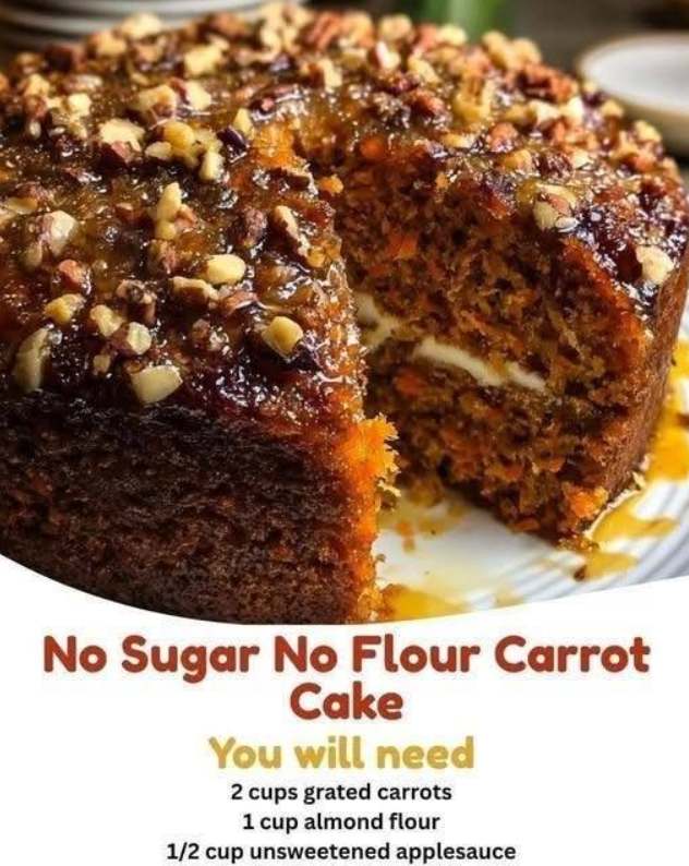 No Sugar, No Flour Carrot Cake 🥕🍰